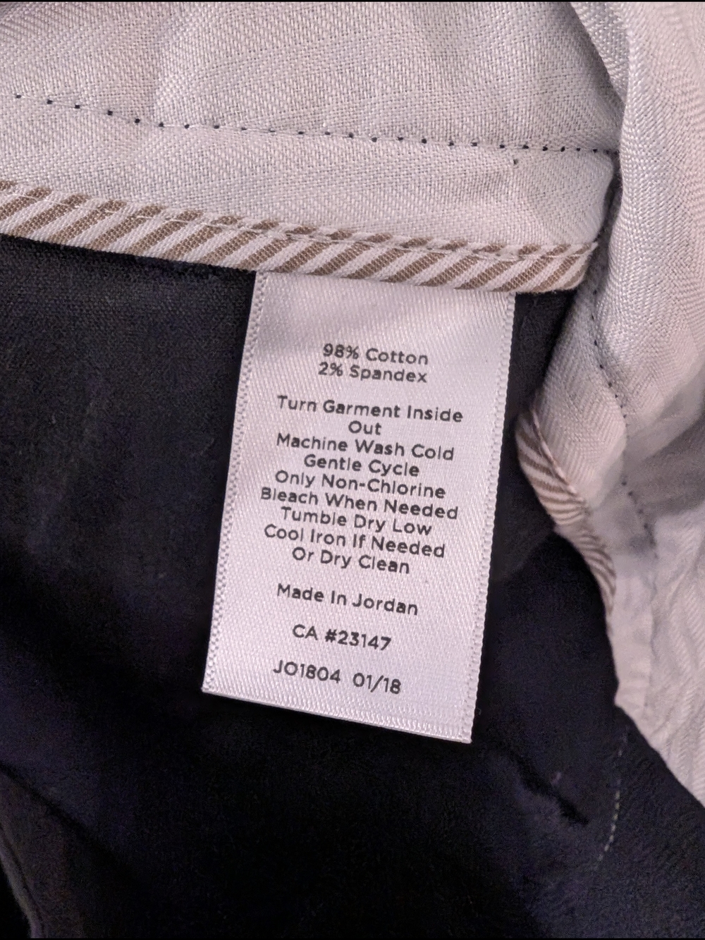 Talbots Navy Cropped Straight-Leg Pants with Scalloped Hem - Picture 8 of 8